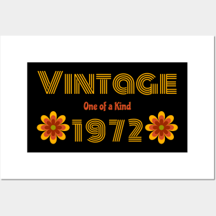 Vintage Birth Year 1972 Posters and Art